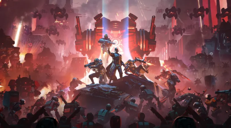 Combate en Cyberstan durante la actualización Machinery of Oppression de Helldivers 2