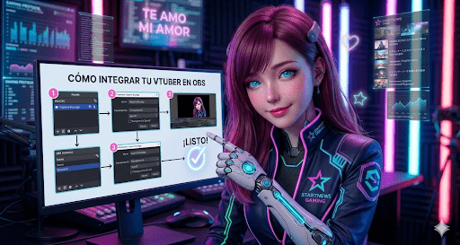 Integración de avatar VTuber en OBS Studio